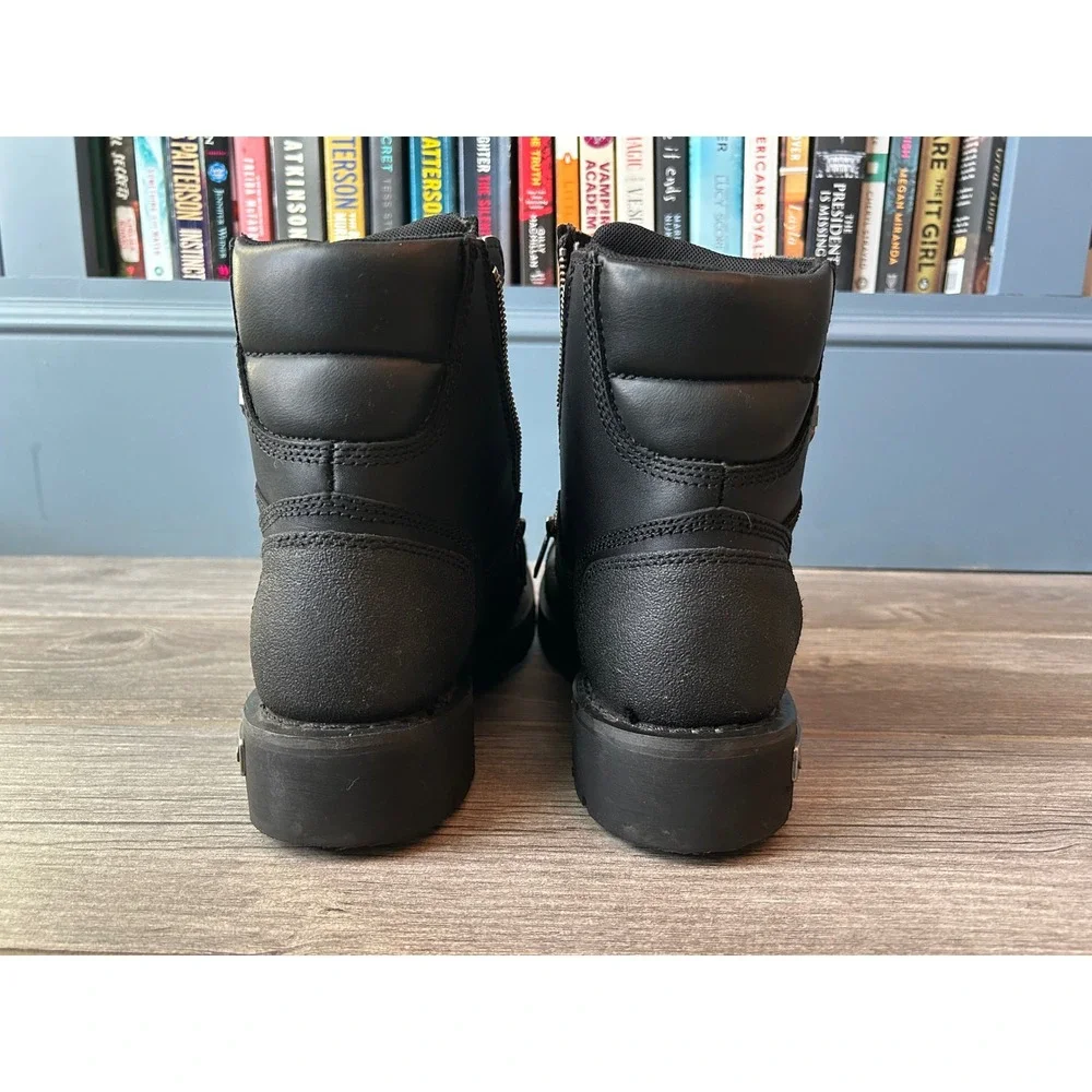 Harley-Davidson El Paso Mens Black Leather Riding Boots D91642 Size 9.5‎ M